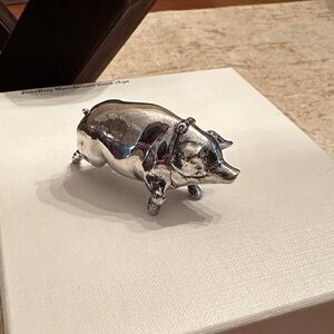 Sterling Silver Pig Figurine